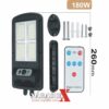SOLÁRNA LED SMD LAMPA 26CM, 150LED, 180W STREET LAMP SOLAR NÁSTENNÁ MALÁ SOL7556
