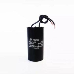CBB60 15uF Prevádzkový kondenzátor pre elektromotor AC 450V/250V, 50/60Hz, 2 vodiče kapacitátor ND315