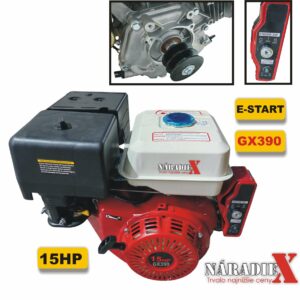 EUROSTAR 15HP BENZÍNOVÝ MOTOR 4TAKT S ELEKTRICKYM ŠTARTOM A REMENICOU 25MM EU15E