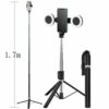 STATÍV PRE SELFIE A VIDEO S BLUETOOTH +ZRKADLO,LED SVETLA TELESKOPICKY 170CM, JC18H
