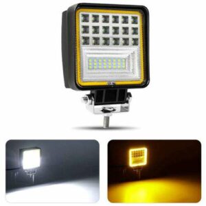 10,5CM AUTO LED REFLEKTOR SO SMEROVKOU 126W IP67 10-30V ŠTVORCOVÝ NA PRACOVNÉ STROJE, OFFROAD, AUTÁ, LODE, 84W, REF1233