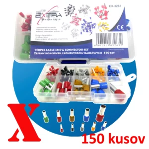 150KS SADA KÁBLOVÝCH KONCOVIEK A KONEKTOROV, EX3263