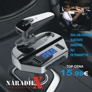 V6 MULTIFUNKČNY BLUETOOTH MP3 PREHRÁVAČ HANDSFREE FM VYSIELAČ DUÁLNY USB NABÍJACÍ ADAPTÉR TRANSMITTER