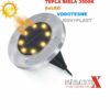 1KS LED SOLÁRNE VONKAJŠIE PRIZEMNE SVETLO KOVOVE BIELA TEPLA 8xLED LIGHTSON®Disk Lights SL60001T