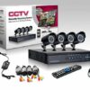 CCTV SYSTÉM 4 KAMEROVÝ SET ČIERNE KAMERY CCTVBLACK4