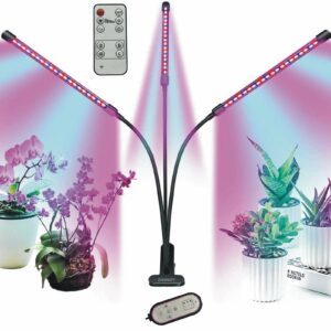 LED GROW LIGHT 3-RAMENNÁ 30W LED-SMD LAMPA SVETLO NA PESTOVANIE RASTLÍN, ČASOVAČ AUTOMATICKÉHO ZAPNUTIA A VYPNUTIA 3/9/12H, STMIEVATEĽNÝ JAS 10-100% A 3 REŽIMY OSVETLENIA T005