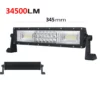 34,5CM PRÍDAVNÉ LED SVETLO NA PRACOVNÉ STROJE, OFFROAD, AUTÁ, LODE, 216W, 34500LM 94580