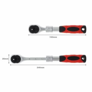 TELESKOPICKÁ RAČŇA 1/4″ DĹŽKA 190-240MM, L/P, EPICA RED 35993