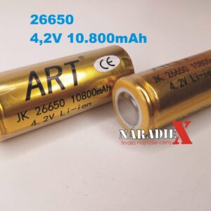 4,2V DOBIJATELNA NAHRADNA BATERIA PRE AKUMULATOROVE NARADIE, LED SVETLA 10800mAh, 26650 LI-ion