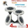 4KS LED SOLÁRNE VONKAJŠIE PRIZEMNE SVETLO KOVOVE BIELA TEPLA 8xLED LIGHTSON®Disk Lights SL60004T