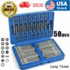 50KS EXTRA DLHÉ BITY SÚPRAVA PLOCHÝCH SKRUTKOVACÍCH BITOV HEX, TORX, KRIŽOVÉ, OTVORENÉ DO015