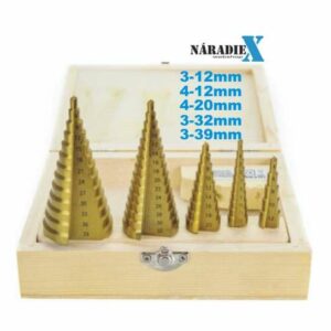 5KS KUŽEĽOVÝ, STUPŇOVY, STROMČEKOVY VRTÁK 3-12MM, 4-12MM, 4-20MM, 4-32MM, 4-39MM HM6570