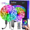 5M LED FAREBNY PÁS HUDOBNÁ SYNCHRONIZÁCIA FARIEB LED 5050 SMD RGB LED SVETELNÉ PÁSY S DIAĽKOVÝM OVLÁDANÍM RIXME5M