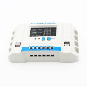 60A solárny regulátor nabíjania, inteligentný displej USB portu 12V/24V regulátor automatického nabíjania FS-PA60
