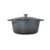 PERFECT HOME 10L LIATINOVÝ HRNIEC SMALTOVANÝ OCEĽOVO MODRÝ S POKRIEVKOU 34CM 28360