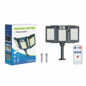 3-RAMENNA SOLÁRNA LED POULIČNA LAMPA 35CM, 90 COB/LED, 90W,LED POULIČNÉ SVETLO POHYBOVÝ SENZOR IP65 VODOTESNÉ VONKAJŠIE INTEGROVANÉ ZÁHRADNÉ SOLÁRNE POULIČNÉ SVETLO W785-7