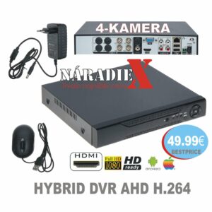 CCTV DVR HYBRID REKORDER 4-KANALOVY AHD CCTVBOX4