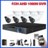 FULL AHD CCTV SYSTÉM 4 KAMEROVÝ SET BIELE KAMERY 2MPX JORTAN AHD4