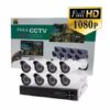 FULL AHD CCTV SYSTÉM 8 KAMEROVÝ SET BIELE KAMERY KOVOVE JORTAN AHD8