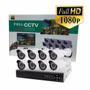 FULL AHD CCTV SYSTÉM 8 KAMEROVÝ SET BIELE KAMERY KOVOVE JORTAN AHD8