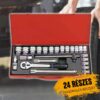 1/2" GOLA SADA 24KS NÁSTRČNÝCH KĽÚČOV FLINKE CR-V FK2401