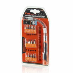 KMT TOOLS skrutkovač s ohybným adaptérom a sada hlavíc 18KS 6314493