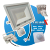 LED 50W STROPNÉ KOVOVÉ SVETLO SO SENZOROM A DRŽIAKOM STUDENA BIELA-SMD-LED, IP66, 220V, 30312