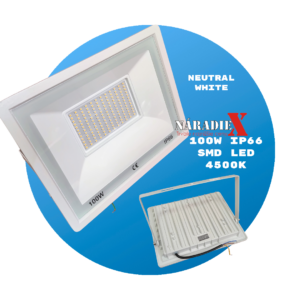 LED 100W STROPNÉ KOVOVÉ SVETLO S DRŽIAKOM STUDENA BIELA-SMD-LED, IP66, 220V, 30306