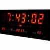 LED DIGITÁLNE NÁSTENNÉ HODINY ČERVENE , 36x15CM, 3615R