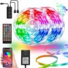 2x5M LED FAREBNY PÁS HUDOBNÁ SYNCHRONIZÁCIA FARIEB LED 5050 SMD RGB LED SVETELNÉ PÁSY S DIAĽKOVÝM OVLÁDANÍM RIXME10M