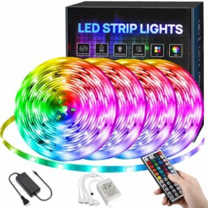 4x5M LED FAREBNY PÁS HUDOBNÁ SYNCHRONIZÁCIA FARIEB LED 5050 SMD RGB LED SVETELNÉ PÁSY S DIAĽKOVÝM OVLÁDANÍM RIXME20M