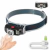 LED MULTIFUNKČNA ČELOVKA, VODOTESTNE SVETLO NA BICYKLE, SENZOR, MAGNET W660-1