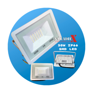 LED 30W STROPNÉ KOVOVÉ SVETLO S DRŽIAKOM STUDENA BIELA-SMD-LED, IP66, 220V, 30302