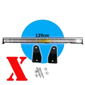 LED SVETELNÁ RAMPA, ZAOBLENÁ LED LIŠTA, OFFROAD LED PRACOVNÉ SVETLO, SPĹŇA NORMU DOT CE, 129CM, 675W, KE22-486