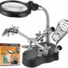 LUNCHETT LED SVETELNÁ LUPA A STOLOVÁ LAMPA 3TIA RUKA S LUPOU MG16126A