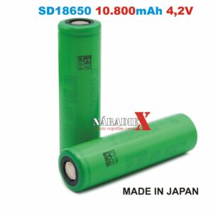 NABÍJACIA BATÉRIA LI-ION 10800 MAH, 4,2 V, FLATBAR SD18650