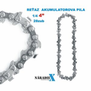 1KS NÁHRADNÁ REŤAZ PRE AKUMULÁTOROVÉ PÍLY 1/4, 28Z 4″ ND398