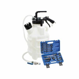 PNEUMATICKÁ PLNIČKA ODSÁVAČKA OLEJA + SADA ADAPTÉROV 13 KS H9012