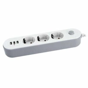 ELEKTRICKÁ SMART PREDLŽOVAČKA S PREPÄŤOVOU OCHRANOU 2M, 3X230V, 3xUSB, U3