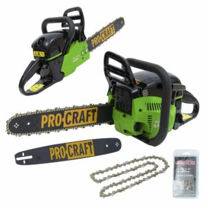 PROCRAFT BENZÍNOVÁ MOTOROVÁ PÍLA 3,5KW 2KS REŤAZ, LIŠTA 45CM K450