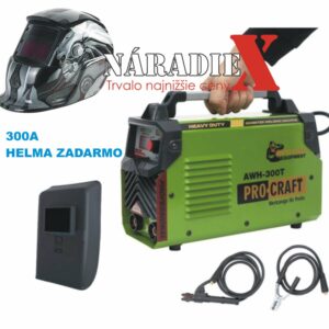 PROCRAFT INVERTOROVÁ ZVÁRAČKA 300A MMA DIGITAL AWH300T +HELMA ZADARMO