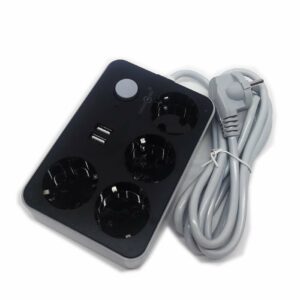 ELEKTRICKÁ SMART PREDLŽOVAČKA S PREPÄŤOVOU OCHRANOU 4 ZÁSUVKY + 2 USB CX-U214