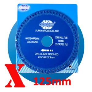 REZNÝ KOTÚČ, BRÚSENIE, REZANIE, UNIVERZÁLNY, 125X22MM, BETÓN, MRAMOR, FAREBNÉ KOVY, LASERLINE, 63588
