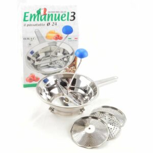 RUČNÝ LIS NA RYBY PARADAJKY PREŠ PASIROVAČ 3KS SITA 24CM (Emanuel 3) 13245