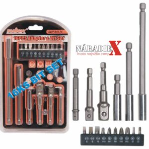 SADA BITOV A ADAPTÉROV KMT TOOLS PRE SKRUTKOVAČ 16 DIELOV 6320909