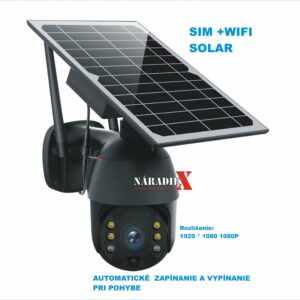 SOLÁRNA BEZDRÔTOVÁ BEZPEČNOSTNÁ KAMERA NA NOČNÉ VIDENIE S DETEKCIOU POHYBU SIM+SD+WIFI 1080P XFDC06FB