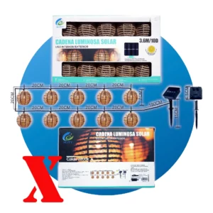 SOLÁRNE LED SVIETIDLÁ 3,6M 2200K PLETENÉ 10 ŽIAROVIEK 63560