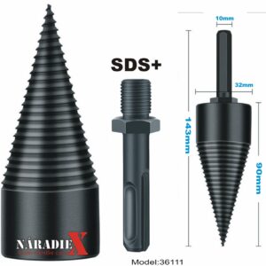 ŠTIEPACÍ TŔŇ – KUŽEĽ NA DREVO 90X32MM, S ADAPTÉROM SDS+ 36111
