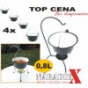 Servírovací malý kotlík smaltovaný 0,8L 4ks bielo/čierny 71078