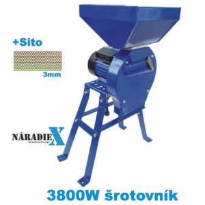 ŠROTOVNIK OBILIA A KUKURICE 3,8KW +3MM SITO UL38003